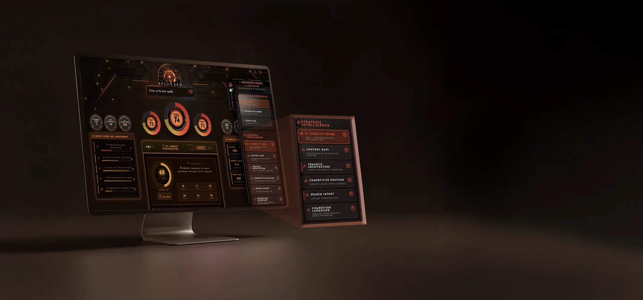 SPIDrSEO Strategic Intelligence dashboard